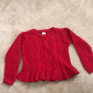 Red Cable Knit GAP Sweater